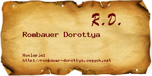 Rombauer Dorottya névjegykártya