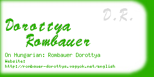 dorottya rombauer business card